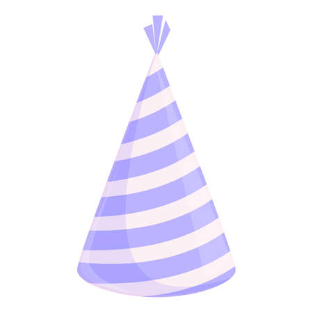 Party hat delicate lilac icon. Cartoon of Party hat delicate lilac vector icon for web design isolated on white backgroundのイラスト素材