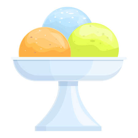 Assorted ice cream icon. Cartoon of Assorted ice cream vector icon for web design isolated on white backgroundのイラスト素材