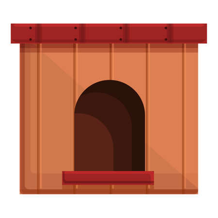 Classic doghouse icon cartoon vector. Puppy kennel. Pet houseのイラスト素材
