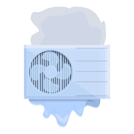 Broken conditioner fan icon cartoon vector. Repair maintenance. House serviceのイラスト素材