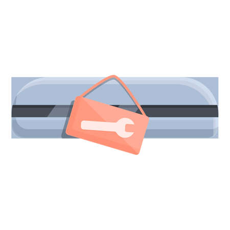 Install air conditioner icon cartoon vector. Repair maintenance. System conditionのイラスト素材