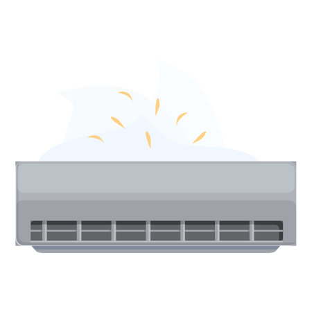 Clean air conditioner icon cartoon vector. Repairman system. House serviceのイラスト素材