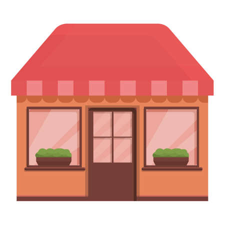 Drink street cafe icon cartoon vector. Coffee shop. Restaurant storeのイラスト素材