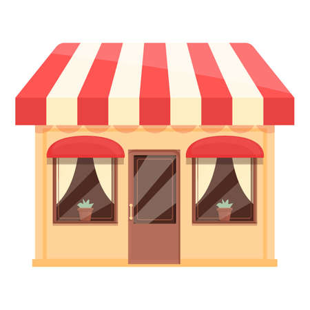 Kitchen street cafe icon cartoon vector. Coffee shop. Cafeteria buildingのイラスト素材