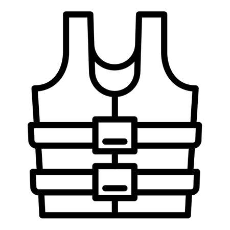 Snorkeling rescue vest icon. Outline snorkeling rescue vest vector icon for web design isolated on white backgroundのイラスト素材