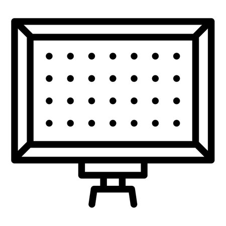 Modern led panel light icon. Outline modern led panel light vector icon for web design isolated on white backgroundのイラスト素材