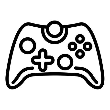 Joystick icon. Outline joystick vector icon for web design isolated on white background