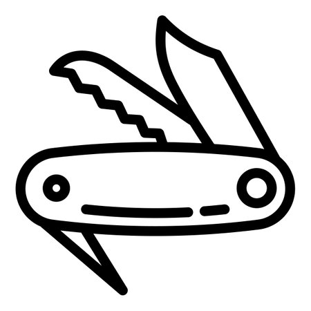penknife icon. Outline swiss penknife vector icon for web design isolated on white backgroundのイラスト素材