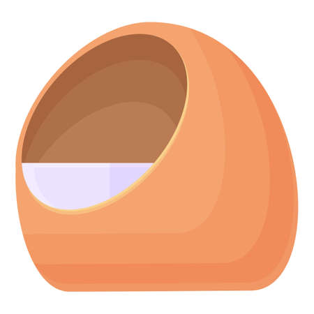 Armchair outdoor furniture icon cartoon vector. Garden chair. Beach patio armchairのイラスト素材