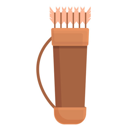 Arrow bag icon cartoon vector. Bow quiver. Archery targetのイラスト素材
