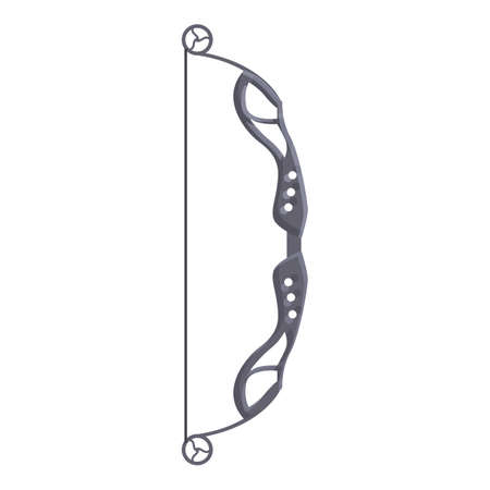 Sport archery bow icon cartoon vector. Archer arrow. Longbow weapon