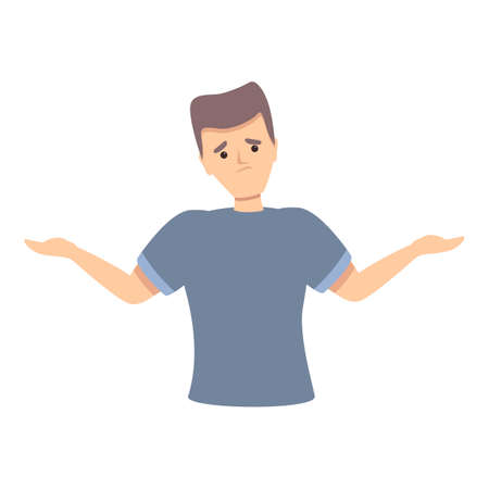 Choice confused icon cartoon vector. Uncertainty vuca. Business questionのイラスト素材