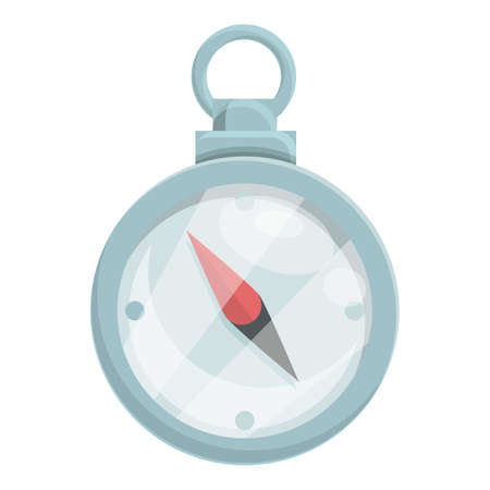Camping compass icon cartoon vector. Camp forest. Hiking adventureのイラスト素材