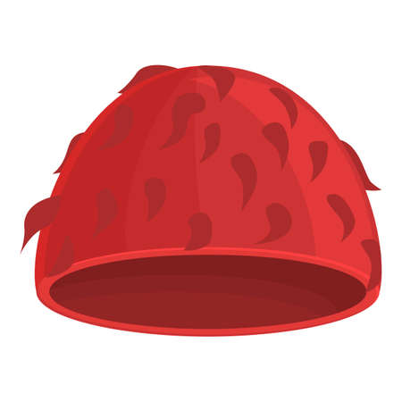 Rambutan cover icon cartoon vector. Sweet rambutan. Organic fruitのイラスト素材