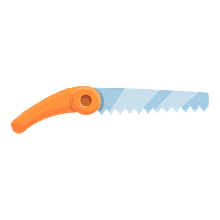 Trim saw icon cartoon vector. Garden hedge. Man worker machineryのイラスト素材