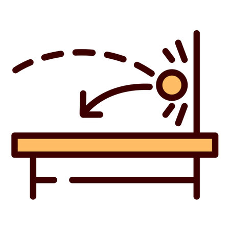 Table tennis shot icon outline vector.のイラスト素材