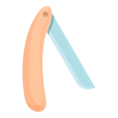 Blade razor icon cartoon vector. Barber shave. Straight cutのイラスト素材