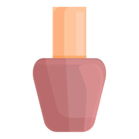 Nail polish icon cartoon vector. Manicure bottle. Varnish enamelのイラスト素材