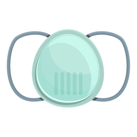 Virus face mask icon cartoon vector. Medical safety. Respiratory equipmentのイラスト素材