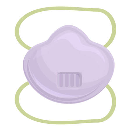 Safety mask icon cartoon vector. Medical health. Hospital wearのイラスト素材