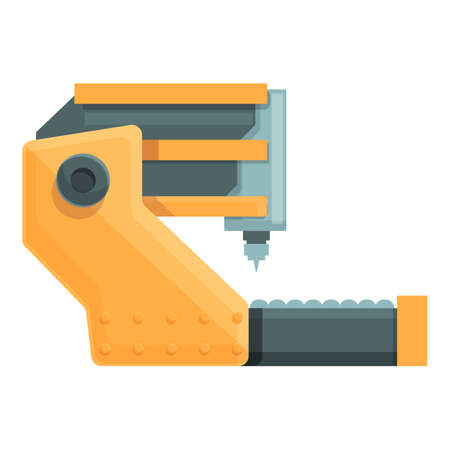 Automated machine icon cartoon vector. Steel lathe. Cnc equipmentのイラスト素材