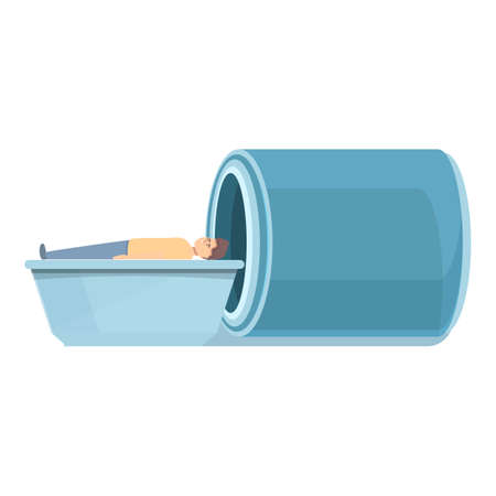 Mri examination icon cartoon vector. Machine room. Magnetic scanのイラスト素材