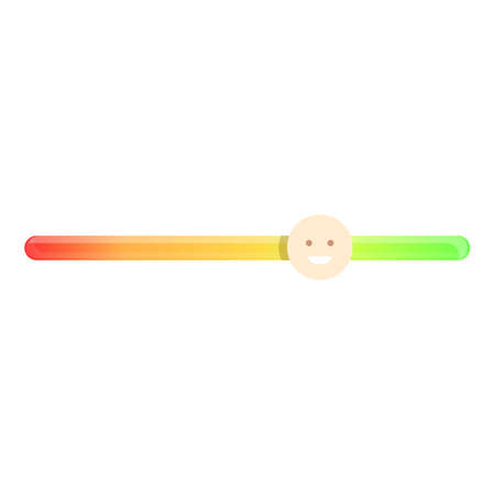 Satisfaction bar icon cartoon vector. Client feedback. Review scale