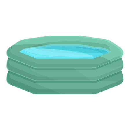 Activity inflatable pool icon cartoon vector. Float swim. Water beachのイラスト素材