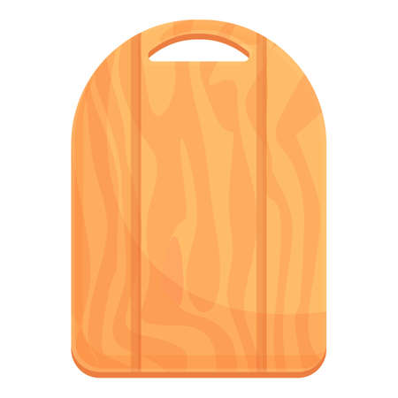 Cutting board icon cartoon vector. Wooden plank. Cooking foodのイラスト素材