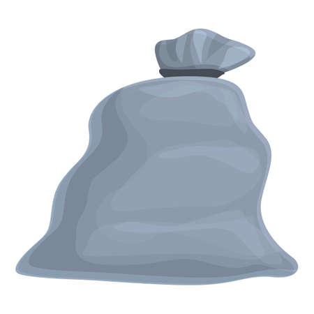 Neat trash bag icon cartoon vector. Dustbin sack. Waste binのイラスト素材