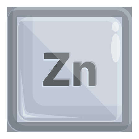 Zn mineral icon cartoon vector. Food vitamin. Element nutritionのイラスト素材