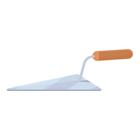 Angle trowel icon cartoon vector. Wall cement. Work mason