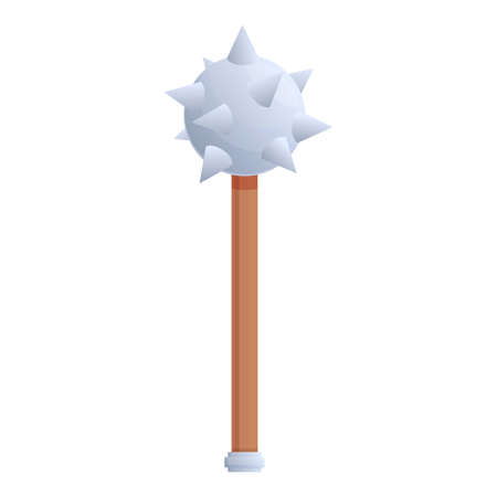 Mace weapon icon cartoon vector. Casino slot. Gold interfaceのイラスト素材