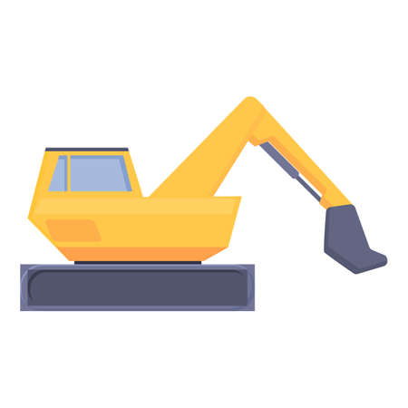 Big load excavator icon cartoon vector. Mine truck. Work sandのイラスト素材