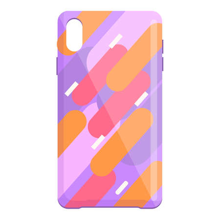 Modern abstract phone cover icon cartoon vector. Smartphone case. Smart cuteのイラスト素材