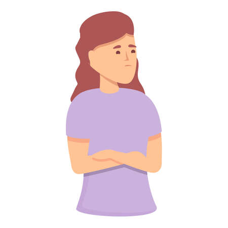 Menopause hurt icon cartoon vector. Female health. Hormone cycleのイラスト素材