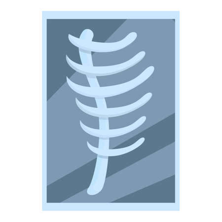 X-ray chest scan icon cartoon vector. Clinic test. Medical rayのイラスト素材