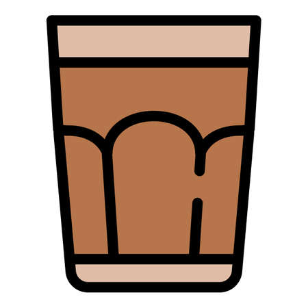 Coffee glass icon outline vector. Bar drink. Machine coffee shopのイラスト素材