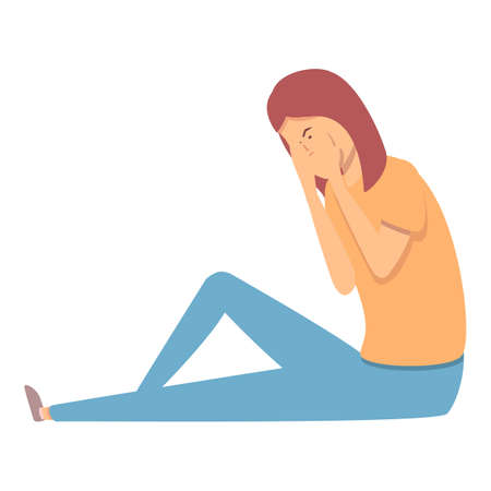 Cry school kid icon cartoon vector. bully child. education emotionのイラスト素材