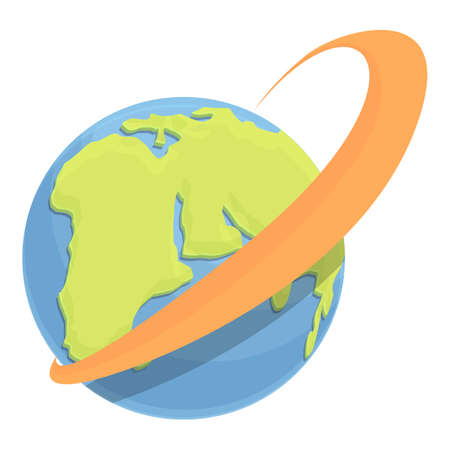 Map globe icon cartoon vector. Around map travel. earth planetのイラスト素材