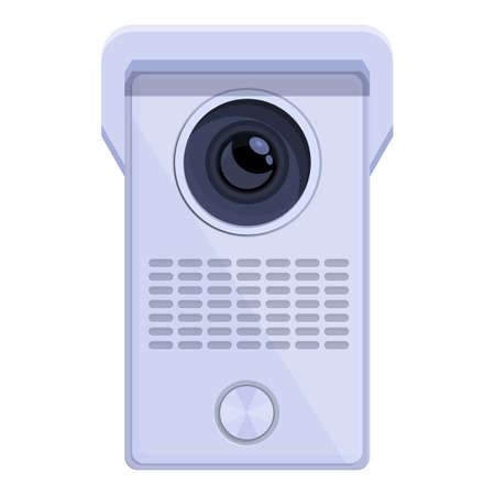 Intercom icon cartoon vector. door system. home controlのイラスト素材
