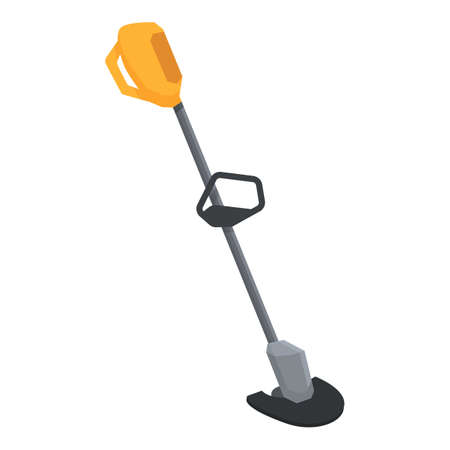 String cutter icon cartoon vector. lawngrass. electric machine