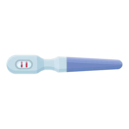 Strip pregnancy test icon cartoon vector. positive ovulation. negative resultのイラスト素材