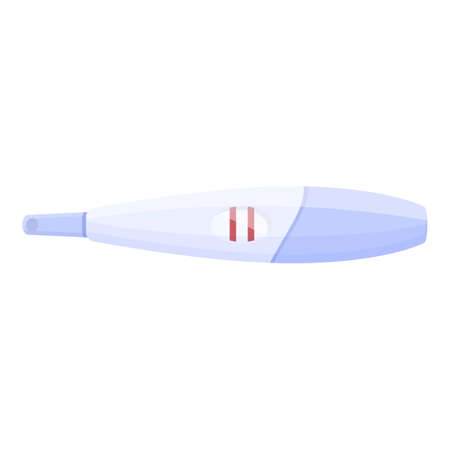 Positive pregnancy stick icon cartoon vector. test kit. baby urineのイラスト素材