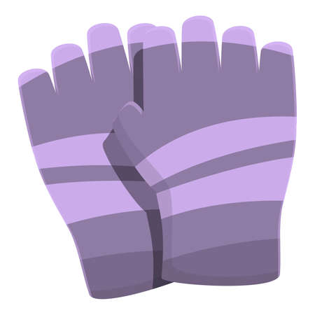 Gym gloves icon cartoon vector. Sport fitness. Workout cardioのイラスト素材