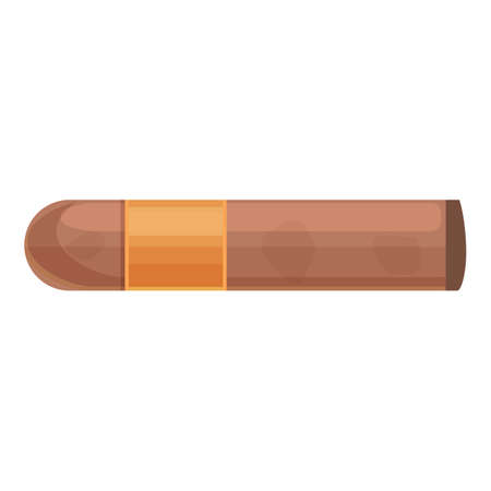 Paper cigar icon cartoon vector. smokepack. Box nicotineのイラスト素材