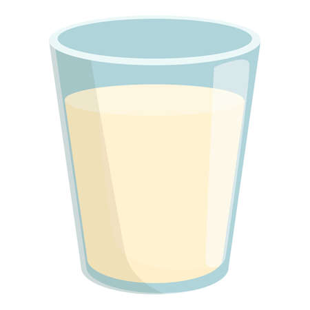 Coconut milk glass icon cartoon vector. Vegetable drink. Vegan foodのイラスト素材