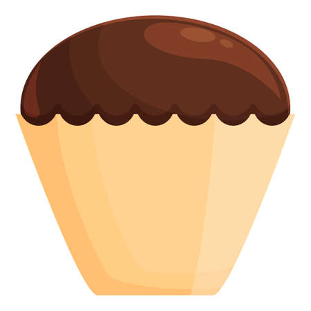 Cocoa cupcake icon cartoon vector. Candy chocolate. Easter dessertのイラスト素材