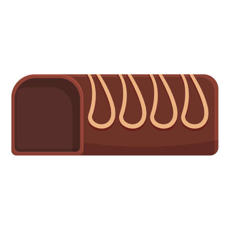 Chocolate stick icon cartoon vector. Cocoa bar. Dark chocolateのイラスト素材