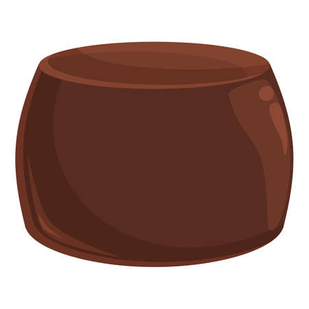 Dark cocoa icon cartoon vector. Candy piece. Bar chocolateのイラスト素材